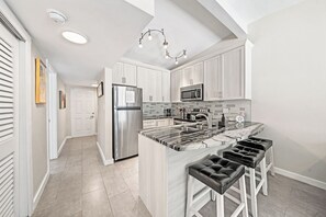 Clean, modern design with updated appliances
