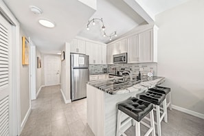 Clean, modern design with updated appliances