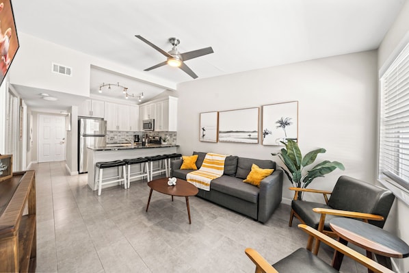 Surfer inspired relaxed living room
