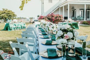 Outdoor banquet area