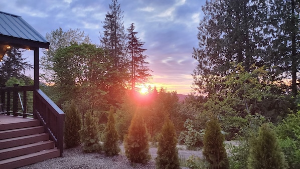 beautiful sunsets over the water from the house
