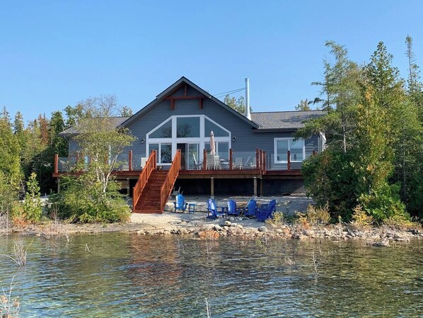 Cottage from the shoals on Lake Huron
