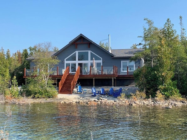 Cottage from the shoals on Lake Huron