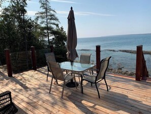 Lakeside eating area