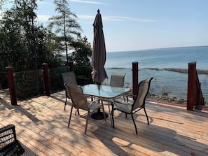 Lakeside eating area
