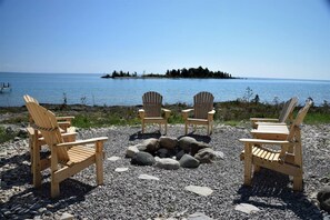 Firepit by the lake