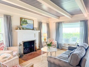 Living room with gas fireplace