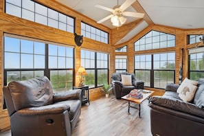 Bight, open living room designed for comfort