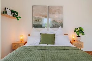 Das gemütliche Bett mit Premium Bettwäsche