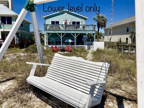 View of our house from the dune
