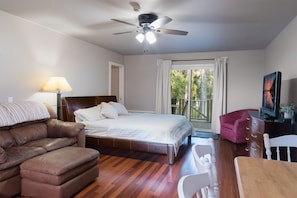 King bed and sofa