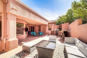 Patio | Fire Table | Grill | Hot Tub | Single-Story Home