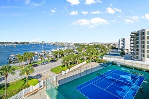 Incredible balcony view of Destin Harbor from Waterview Towers 503!