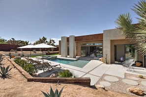 Relax in your spacious backyard