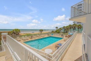 Take a dip in the beachfront pool, seasonally heated for year-round comfort at Seawinds