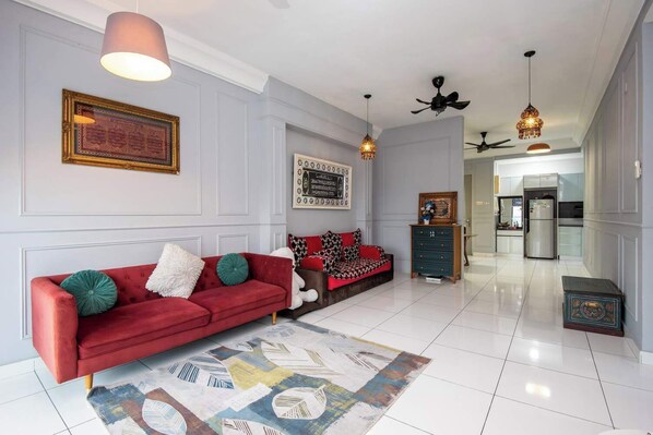 A generous living area.