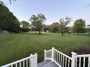 Spacious front lawn for relaxing outdoors.