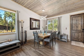 Dining table with seating for 6