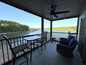 Soak up the lake view on the private balcony 
