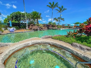 Excellent hot tub and pool area!
