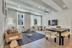 *The open concept living rooms and kitchens each with dining tables ensure that everyone can participate in the fun! 
The homes offers plenty of space to spread out and settle in.