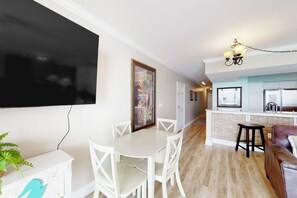 TABLE OF SIDE OF LIVING ROOM / KITCHEN