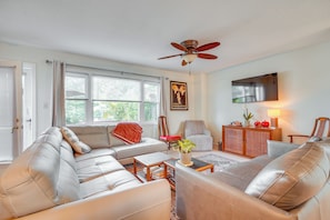Living Room | Gas Heating | 5 Window A/C Units | Multi-Story Home