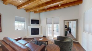 Gas fireplace and a Smart TV