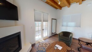 Side doors out to a personal seating area