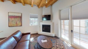 Spacious living room with plenty of natural lighting