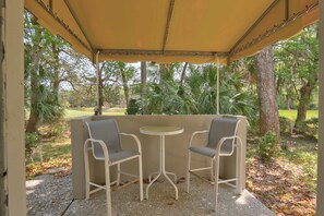Enjoy the fresh air on the patio 