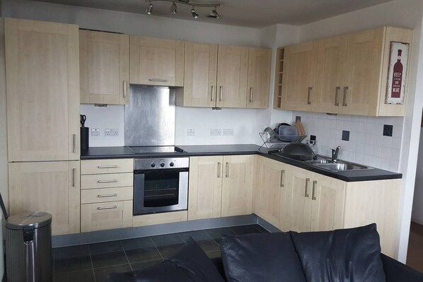 Open plan kitchen dinner