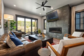 65" Smart TV and Gas Fireplace