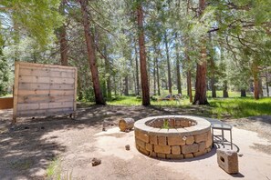 Cabin Exterior | Fire Pit | Kids' Playhouse