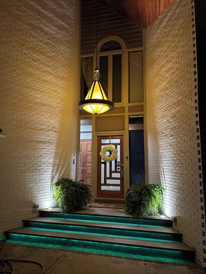 Main entry to home. Courtyard entry.