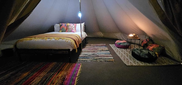 bell tent interior