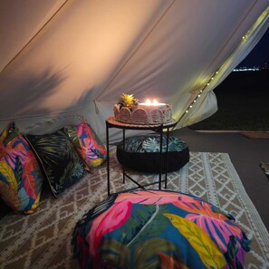 bell tent interior