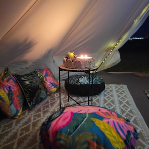 bell tent interior