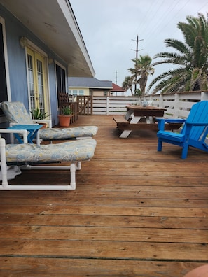 large deck overlooking the gulf