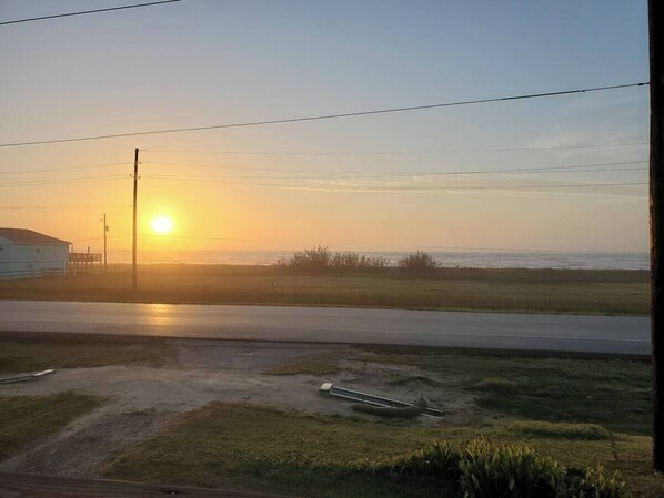 sunrise view from deck