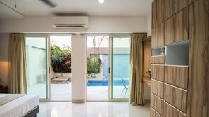 From the bedroom you'll have direct access to the pool area