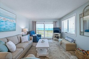 Ocean views & balcony access from your living room!