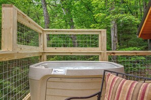 Unwind in your private hot tub!