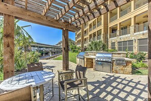 Grill and patio area