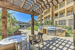 Grill and patio area