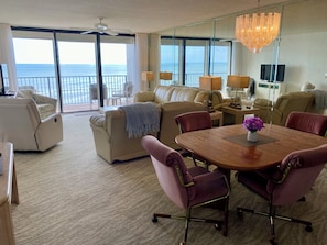 Oceanfront living space with all the comforts of home.