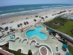 Southeast views of the ocean, beach and pool. Enjoy beautiful sunrise views too