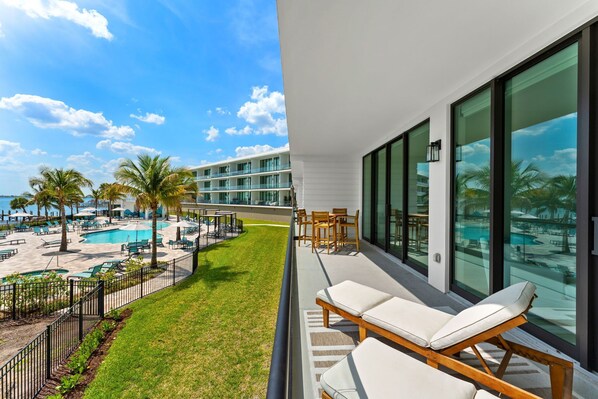 Scenic balcony views overlooking the Indian River