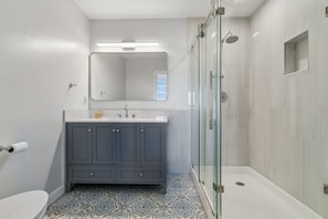 Totally Remodeled Master Bathroom with Tiled Walk In shower