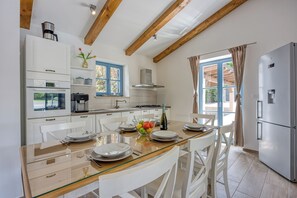 Kitchen and dining area